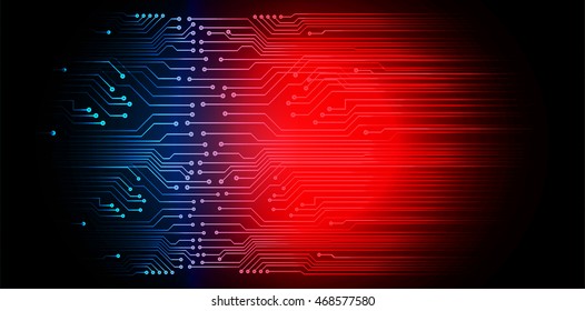 blue red abstract cyber future technology concept background, illustration, circuit board, binary code. move motion speed. sci-fi