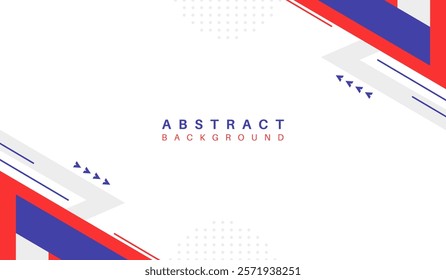 Blue and red abstract geometric background vector illustration