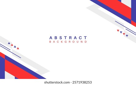 Blue and red abstract geometric background vector illustration