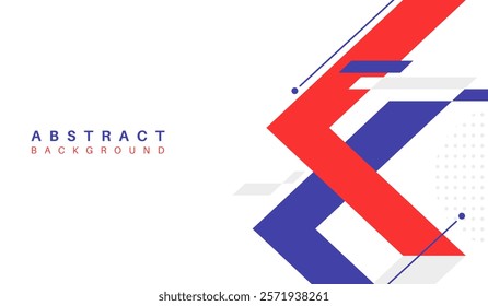 Blue and red abstract geometric background vector illustration