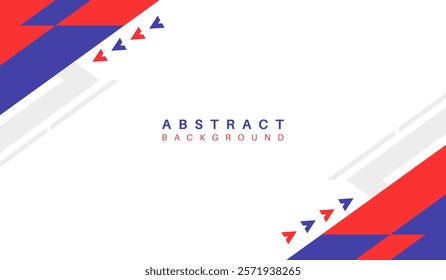 Blue and red abstract geometric background vector illustration