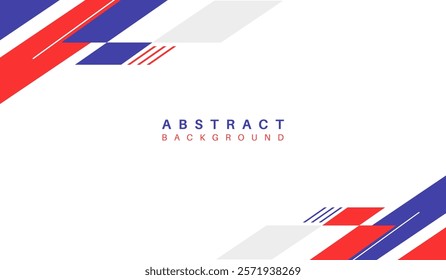 Blue and red abstract geometric background vector illustration