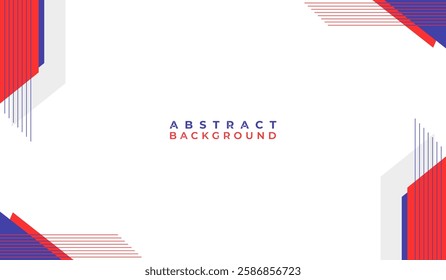 Blue and red abstract geometric background vector illustration