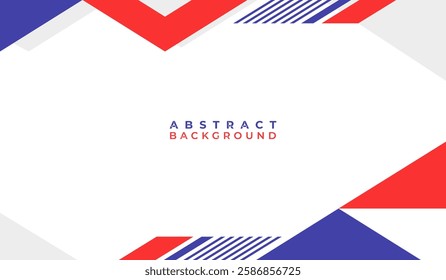 Blue and red abstract geometric background vector illustration