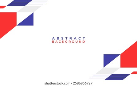 Blue and red abstract geometric background vector illustration