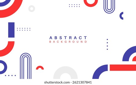 Ilustração do vetor de fundo geométrico abstrato azul e vermelho