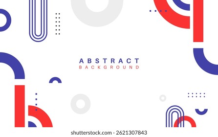 Ilustración vectorial de fondo geométrico abstracto azul y rojo