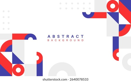 Blue and red abstract geometric background vector illustration