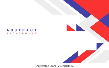 Ilustración vectorial de fondo geométrico abstracto azul y rojo