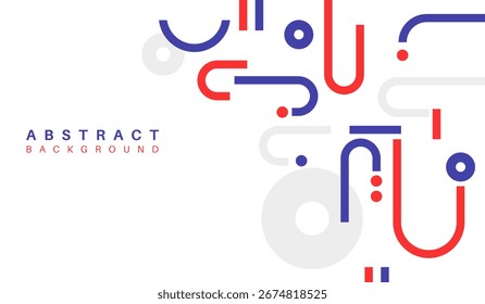 Ilustración vectorial de fondo geométrico abstracto azul y rojo