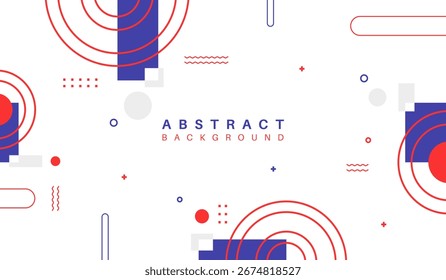 Ilustración vectorial de fondo geométrico abstracto azul y rojo