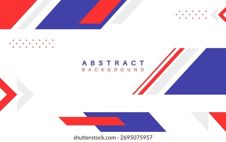 Ilustración vectorial de fondo geométrico abstracto azul y rojo