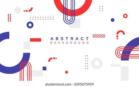 Blaue und rote abstrakte geometrische Hintergrund Vektorgrafik