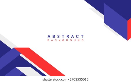 Ilustración vectorial de fondo geométrico abstracto azul y rojo