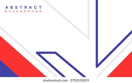 Ilustración vectorial de fondo geométrico abstracto azul y rojo