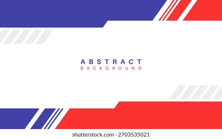 Ilustración vectorial de fondo geométrico abstracto azul y rojo