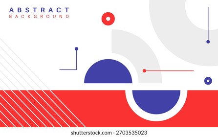 Ilustración vectorial de fondo geométrico abstracto azul y rojo