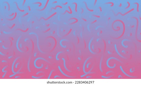 Blue and Red Abstract Lines Gradient Vector Background