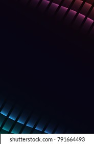 blue red abstract pixel curve background, square layer line, technology geometric background, vector illustration