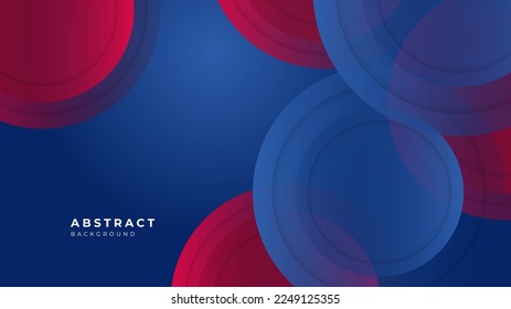 Blue red abstract presentation background with wave stripe lines