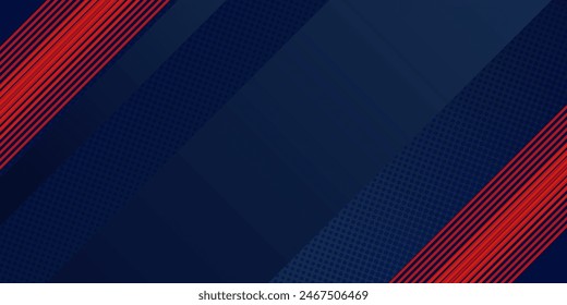 Blue red abstract presentation background with stripes lines