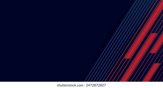 Blue red abstract presentation background with stripes lines