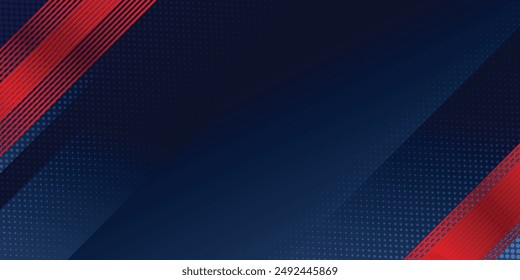 Blue red abstract presentation background with stripes lines