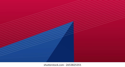 Plano de fundo da apresentação abstrata vermelho azul com linhas de faixa de onda
