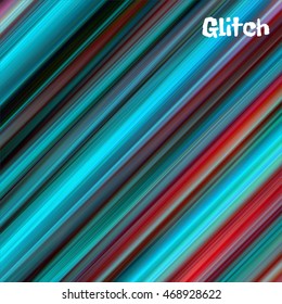 Blue red abstract wave texture vector mesh background in glitch style