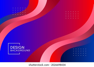 Blau-roter Hintergrund mit abstrakten 3D-Linien geometrische Formen modernen Elements.