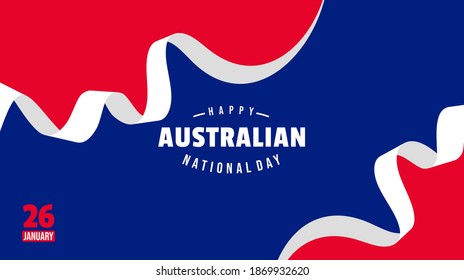 Blue and red Background design for Australian national Day.