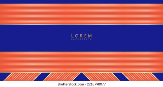 Fondo azul y rojo con líneas doradas.