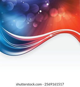 Blue Red Background Graphic Design Template