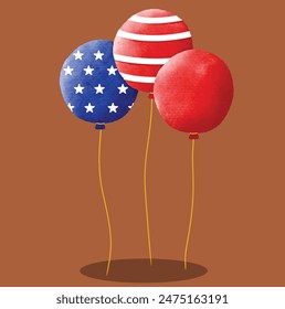 blue and red background. Independence day wallpaper