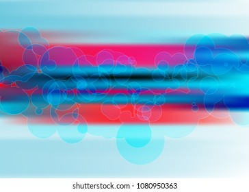 Blue and red banner abstract template for card. Metal Background with waves and reflections. Business background, silver, illustration. Illustration of abstract background with a metallic element