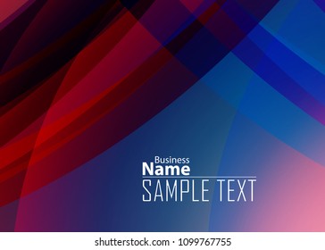 Blue and red banner abstract template for card. Metal Background with waves and reflections. Business background, silver, illustration. Illustration of abstract background with a metallic element