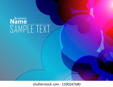 Blue and red banner abstract template for card. Metal Background with waves and reflections. Business background, silver, illustration. Illustration of abstract background with a metallic element