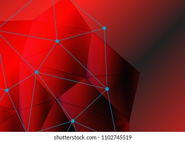 Blue and red banner abstract template for card. Metal Background with waves and reflections. Business background, silver, illustration. Illustration of abstract background with a metallic element