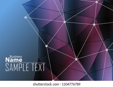 Blue and red banner abstract template for card. Metal Background with waves and reflections. Business background, silver, illustration. Illustration of abstract background with a metallic element