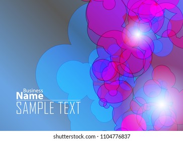 Blue and red banner abstract template for card. Metal Background with waves and reflections. Business background, silver, illustration. Illustration of abstract background with a metallic element
