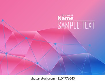 Blue and red banner abstract template for card. Metal Background with waves and reflections. Business background, silver, illustration. Illustration of abstract background with a metallic element