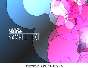 Blue and red banner abstract template for card. Metal Background with waves and reflections. Business background, silver, illustration. Illustration of abstract background with a metallic element