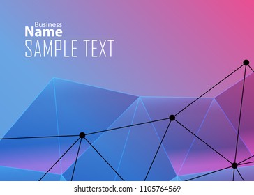 Blue and red banner abstract template for card. Metal Background with waves and reflections. Business background, silver, illustration. Illustration of abstract background with a metallic element