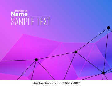 Blue and red banner abstract template for card. Metal Background with waves and reflections. Business background, silver, illustration. Illustration of abstract background with a metallic element