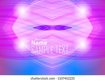 Blue and red banner abstract template for card. Violet Background with waves and reflections. Purple business background, illustration. Violet Illustration of abstract background with a blue element