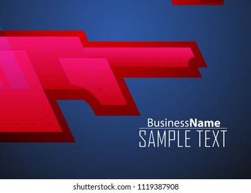 Blue and red banner abstract template for card. Metal Background with waves and reflections. Business background, silver, illustration. Illustration of abstract background with a metallic element
