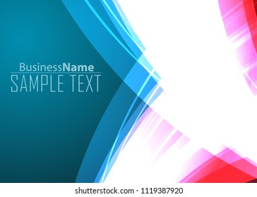 Blue and red banner abstract template for card. Metal Background with waves and reflections. Business background, silver, illustration. Illustration of abstract background with a metallic element