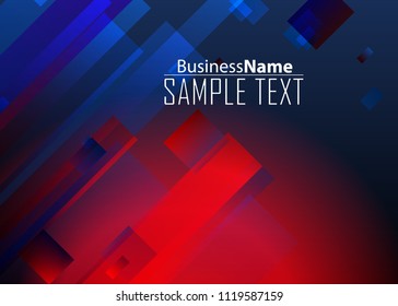 Blue and red banner abstract template for card. Metal Background with waves and reflections. Business background, silver, illustration. Illustration of abstract background with a metallic element