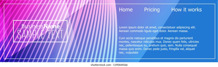 Blue and red banner abstract template for card. Metal Background with waves and reflections. Business background, silver, illustration. Illustration of abstract background with a metallic element