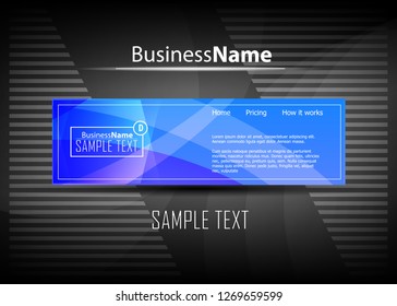 Blue and red banner abstract template for card. Metal Background with waves and reflections. Business background, silver, illustration. Illustration of abstract background with a metallic element